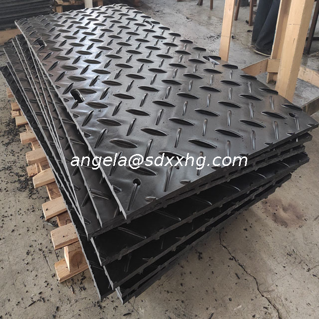 Plastic Composite Road Plate Polyethylene Road Access Mats/HDPE Black Ground Protection Mats
